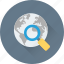 browser, globe, magnifier, search, search location 
