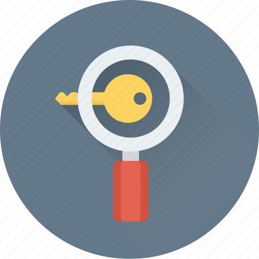 Key, keywording, magnifier, search keyword, seo icon - Download on Iconfinder