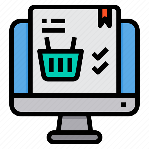 Basket, computer, marketing, paper, shopping icon - Download on Iconfinder