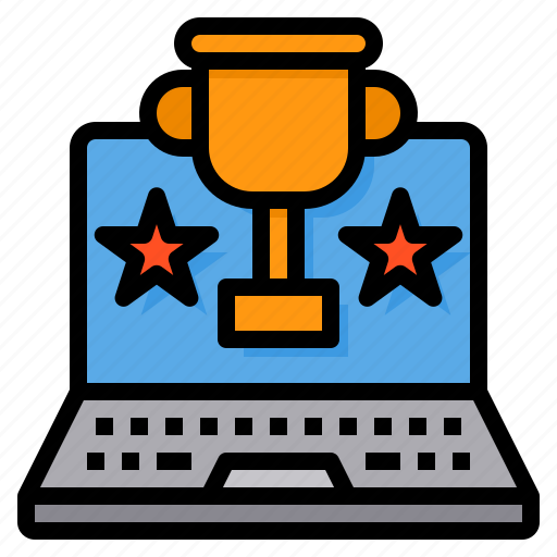 Laptop, prize, star, trophy icon - Download on Iconfinder