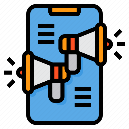 Marketing, megaphone, online, smartphone icon - Download on Iconfinder