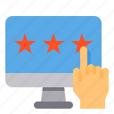 computer, hand, rating, review, star 