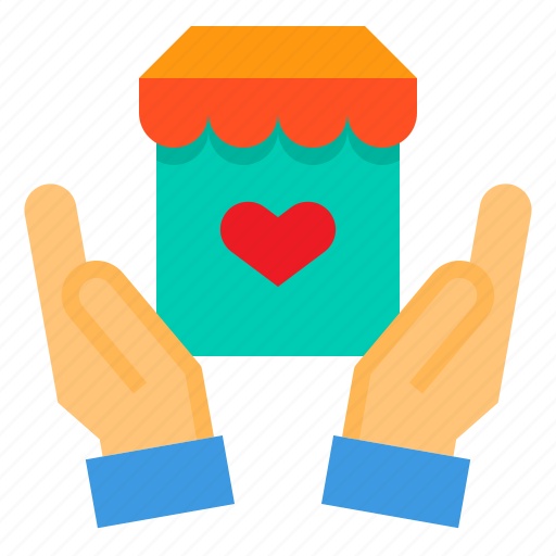 Favorite, hand, heart, rating, shop icon - Download on Iconfinder