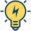 digital, marketing, bulb, idea, light, storm 