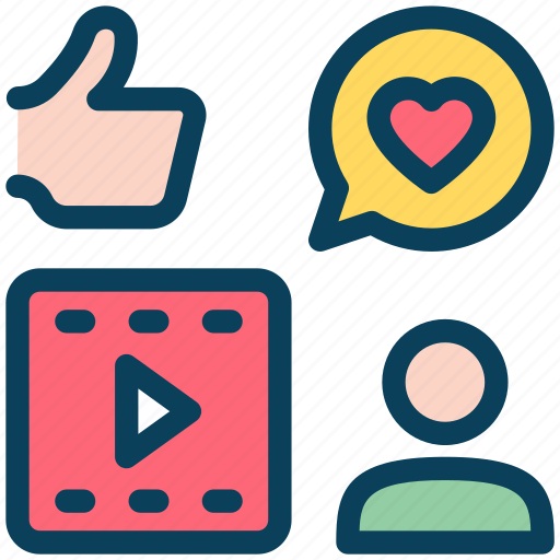 Digital, marketing, social media, account, feedback, video icon - Download on Iconfinder