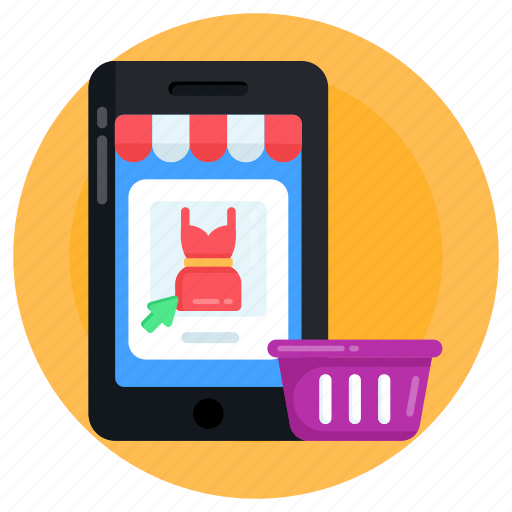 Mcommerce, mobile shopping, online shopping, shopping app, online clothes icon - Download on Iconfinder