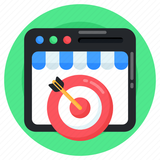 Web goal, web target, web aim, online target, web interface icon - Download on Iconfinder