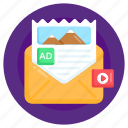 media mail, mail content, video mail, newsletter, newspaper 