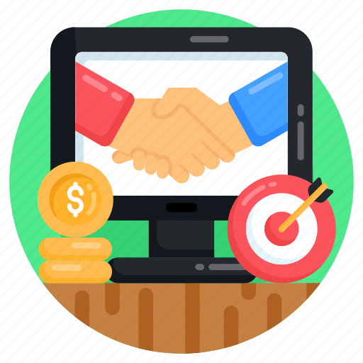 Online agreement, online deal, online contract, business deal, financial deal icon - Download on Iconfinder