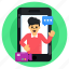 video call, video chat, phone chat, online person, mobile chat 