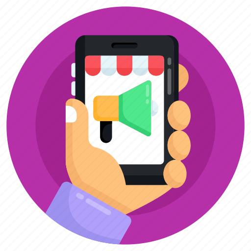 Digital marketing, online marketing, mobile marketing, m commerce marketing, mobile commerce icon - Download on Iconfinder