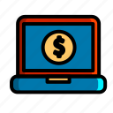 icon, color, business, marketing, management, office, money
