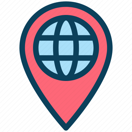 Digital, marketing, location, pin, global, world, place icon - Download on Iconfinder