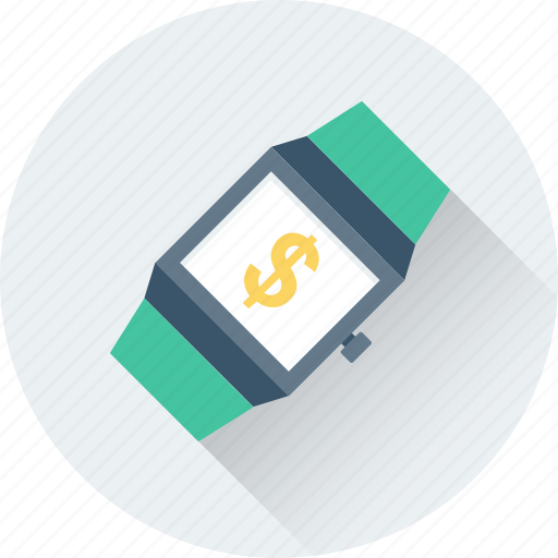 Business, dollar, finance, watch, wristwatch icon - Download on Iconfinder