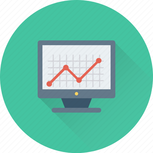 Analytics, line graph, monitor, online graph, statistics icon - Download on Iconfinder