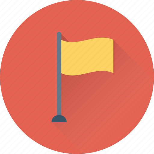 Destination flag, ensign, flag, flagpole, location flag icon - Download on Iconfinder