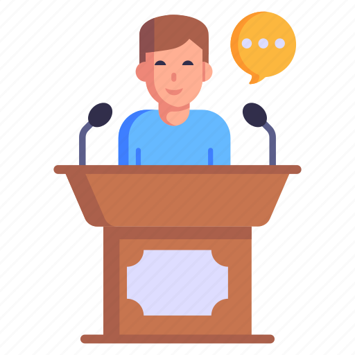 Speech, orator, talk, speaker person, debater icon - Download on Iconfinder