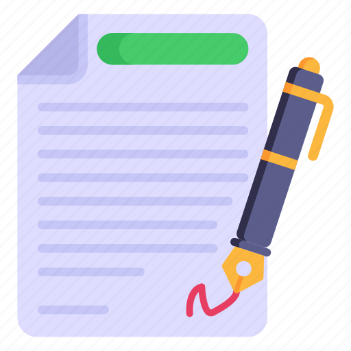 Agreement, contract, deed, contract paper, signing contract icon - Download on Iconfinder