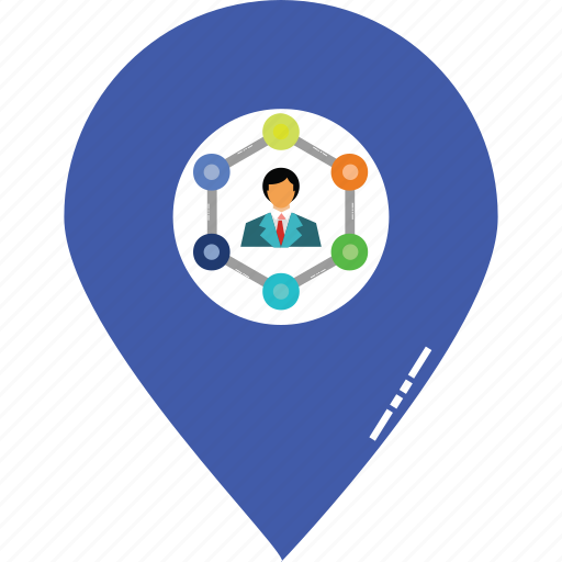 Business location, gps with affiliate, location pin, location points, marketing location, marketing points, platform location icon - Download on Iconfinder