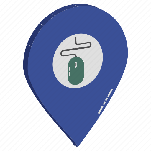 Bank location, gps, internet location, location, map pin, mouse inside pin, mouse location icon - Download on Iconfinder