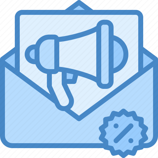 Email marketing, advertisement, advertising, promotion, megaphone, message icon - Download on Iconfinder