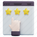 web, rating, digital, marketing, seo, and, feedback, review, star, 3d 