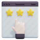 web, rating, digital, marketing, seo, and, feedback, star, review, 3d 