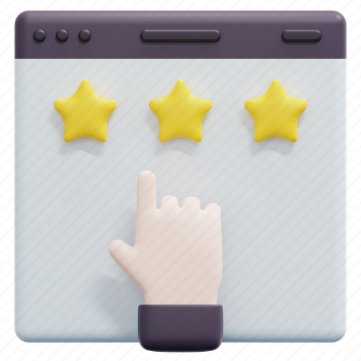 Web, rating, digital, marketing, seo, and, feedback 3D illustration - Download on Iconfinder