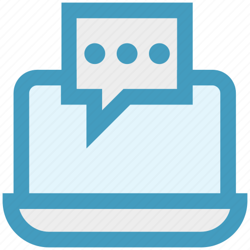 Chat, comment, digital marketing, laptop, message, notebook icon - Download on Iconfinder