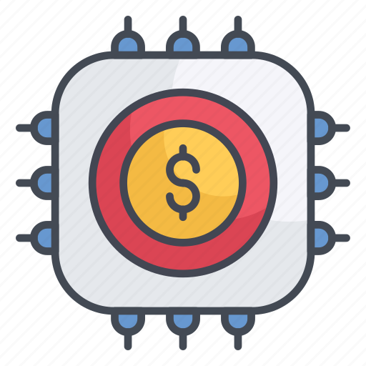 Financial, processor, money, microchip icon - Download on Iconfinder