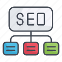 seo, network, optimization, connection