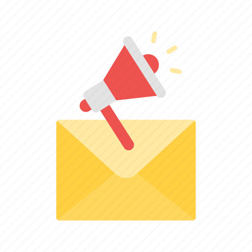 Email, marketing, mail, advertising, letter, envelope, megaphone icon - Download on Iconfinder