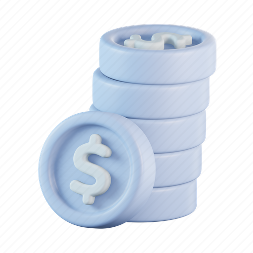 Coin, dollar, penny, savings, finance, stacked icon - Download on Iconfinder