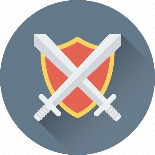 Antivirus, protection, security, shield, swords icon - Download on Iconfinder