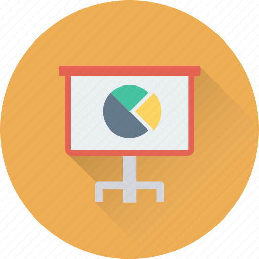 Analysis, graph presentation, pie graph, presentation, whiteboard icon - Download on Iconfinder