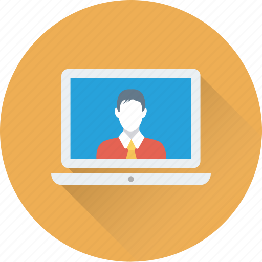 Chatting, laptop, video call, video chat, video conference icon - Download on Iconfinder