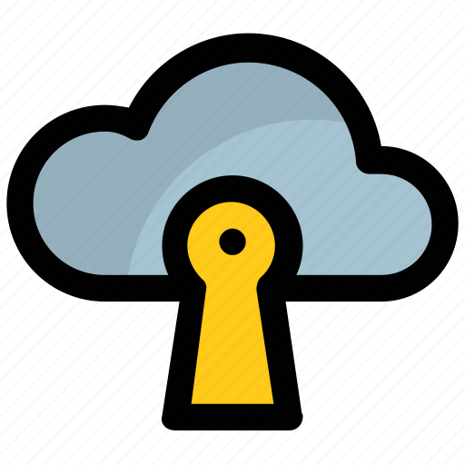 Cloud computing, cloud keyhole, cloud protection, cloud security, data privacy icon - Download on Iconfinder