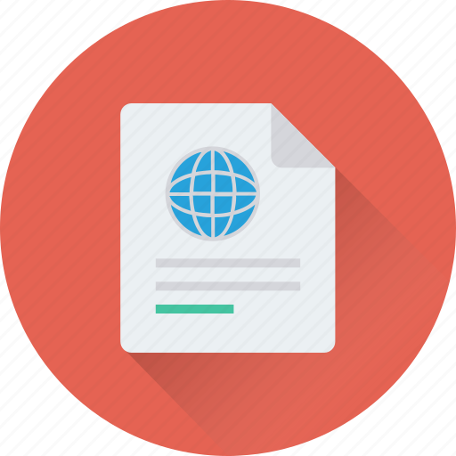 Document, global, globe, note, sheet icon - Download on Iconfinder