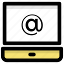 email message, emailing, laptop email sign, online communication, online mailing