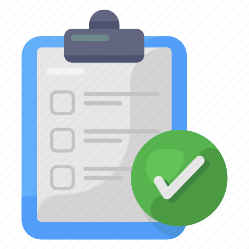 Checklist, approve list, todo list, agenda list, check file icon - Download on Iconfinder