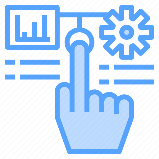 Analysis, business, click, configuration, graph, hand, management icon - Download on Iconfinder