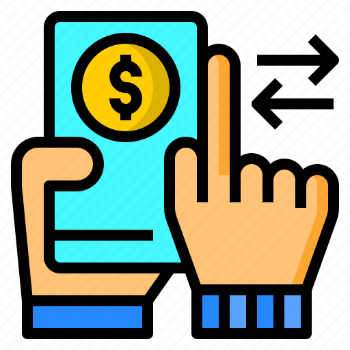 Buy, dollar, ecommerce, hands, money, smartphone, transfer icon - Download on Iconfinder