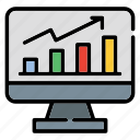analytics, monitor, growth, digital marketing, chart