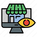 online store, ecommerce, monitor, eye