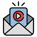 video, mail, envelope, digital marketing