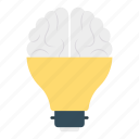 brain, bulb, creative, idea