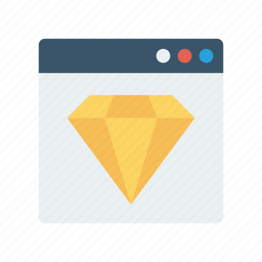 Browser, diamond, online, page, web icon - Download on Iconfinder