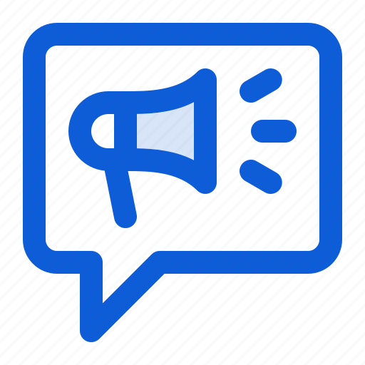 Marketing, chat, bubble, megaphone, campaign, speaker, communication icon - Download on Iconfinder