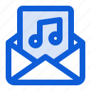music, mail, message, letter, sound, email, multimedia