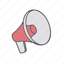 megaphone, marketing, advertising, promotion, announcement, speaker, loudspeaker, business, bullhorn